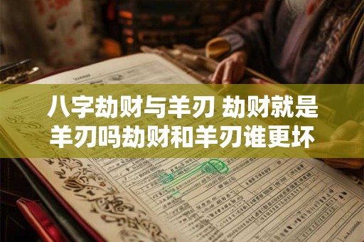 八字劫财与羊刃 劫财就是羊刃吗劫财和羊刃谁更坏