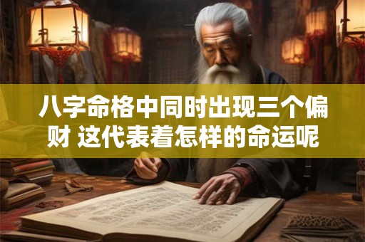 八字命格中同时出现三个偏财 这代表着怎样的命运呢