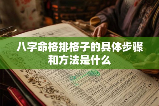 八字命格排格子的具体步骤和方法是什么