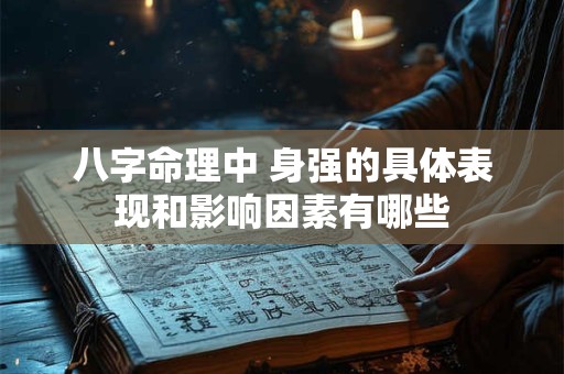 八字命理中 身强的具体表现和影响因素有哪些