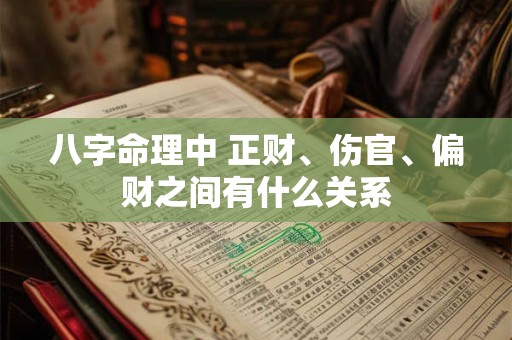 八字命理中 正财、伤官、偏财之间有什么关系