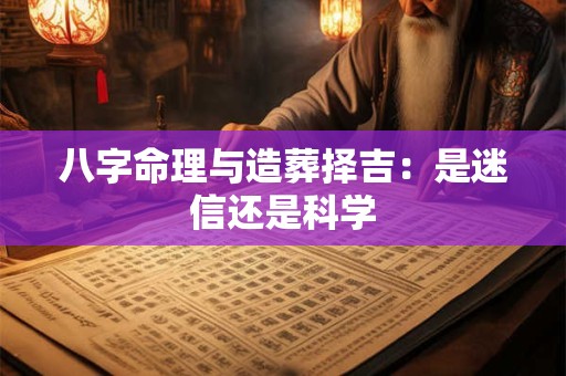 八字命理与造葬择吉：是迷信还是科学