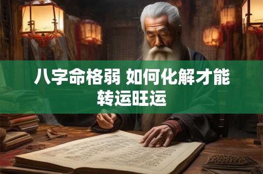 八字命格弱 如何化解才能转运旺运