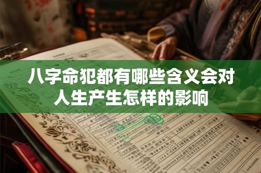 八字命犯都有哪些含义会对人生产生怎样的影响