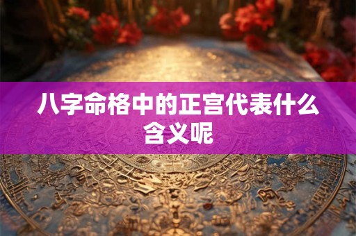 八字命格中的正宫代表什么含义呢