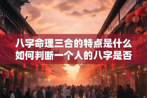 八字命理三合的特点是什么如何判断一个人的八字是否三合