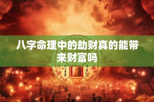 八字命理中的劫财真的能带来财富吗