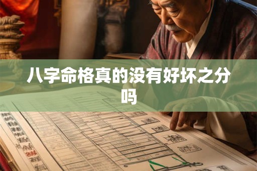八字命格真的没有好坏之分吗