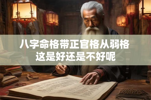 八字命格带正官格从弱格 这是好还是不好呢 八字命格带正官格从弱格 这是好还是不好呢