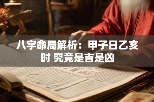 八字命局解析：甲子日乙亥时 究竟是吉是凶
