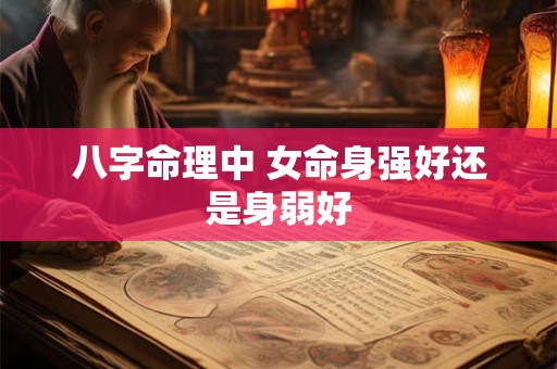 八字命理中 女命身强好还是身弱好