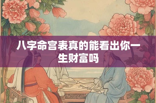 八字命宫表真的能看出你一生财富吗 八字命宫表真的能看出你一生财富吗
