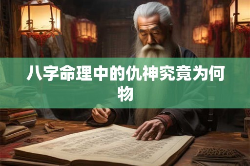 八字命理中的仇神究竟为何物