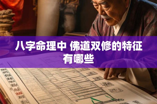 八字命理中 佛道双修的特征有哪些 八字命理中 佛道双修的特征有哪些