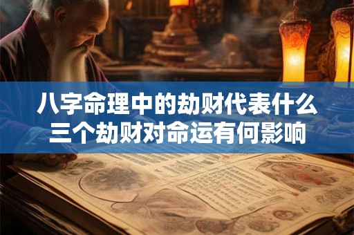 八字命理中的劫财代表什么三个劫财对命运有何影响