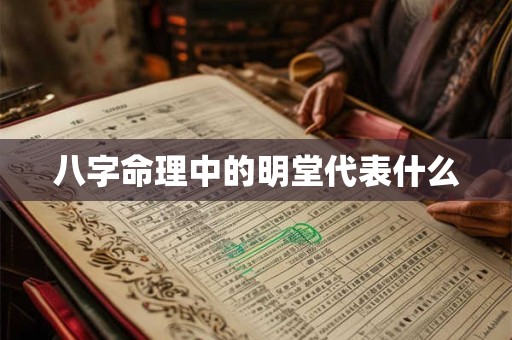 八字命理中的明堂代表什么