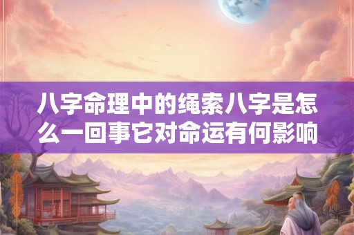 八字命理中的绳索八字是怎么一回事它对命运有何影响 八字命理中的绳索八字是怎么一回事它对命运有何影响