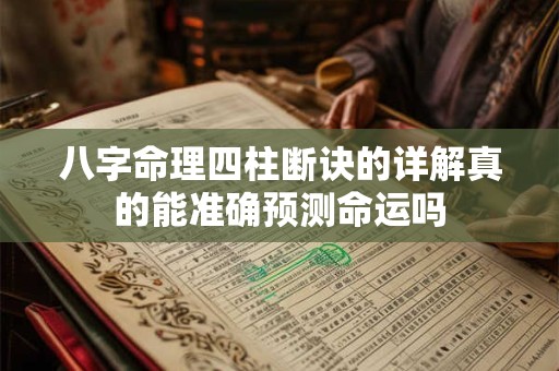 八字命理四柱断诀的详解真的能准确预测命运吗