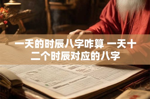 一天的时辰八字咋算 一天十二个时辰对应的八字