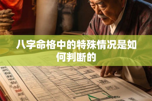 八字命格中的特殊情况是如何判断的