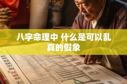 八字命理中 什么是可以乱真的假象