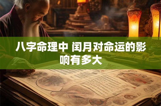 八字命理中 闰月对命运的影响有多大