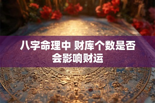 八字命理中 财库个数是否会影响财运