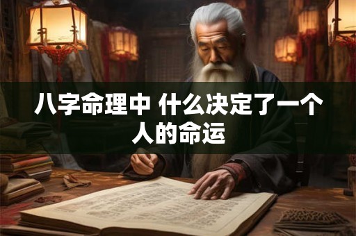 八字命理中 什么决定了一个人的命运