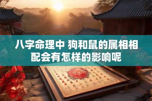 八字命理中 狗和鼠的属相相配会有怎样的影响呢