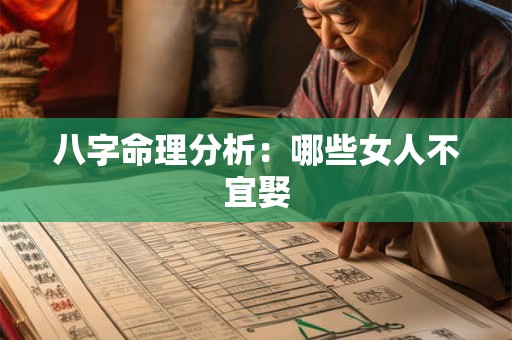 八字命理分析：哪些女人不宜娶