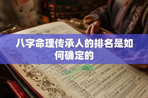 八字命理传承人的排名是如何确定的