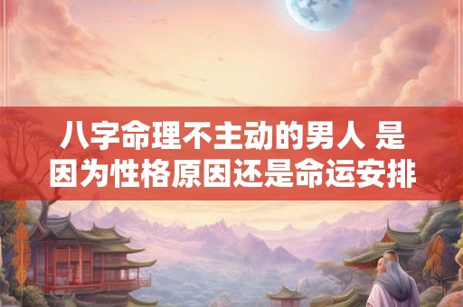 八字命理不主动的男人 是因为性格原因还是命运安排