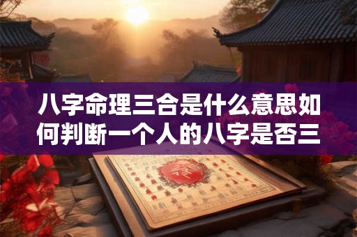 八字命理三合是什么意思如何判断一个人的八字是否三合