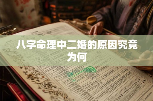 八字命理中二婚的原因究竟为何
