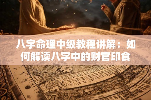 八字命理中级教程讲解：如何解读八字中的财官印食