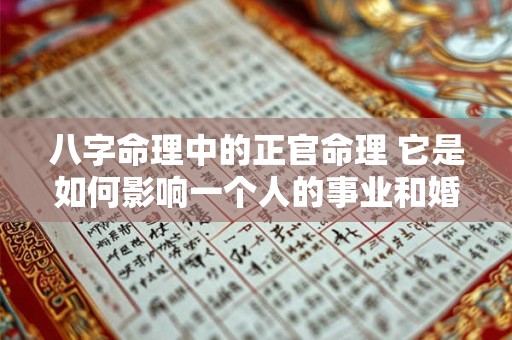 八字命理中的正官命理 它是如何影响一个人的事业和婚姻呢