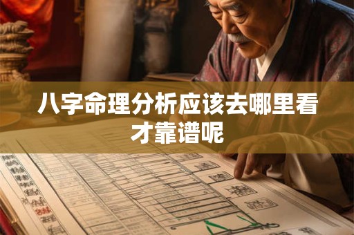 八字命理分析应该去哪里看才靠谱呢
