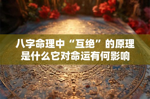 详细阅读:八字命理中“互绝”的原理是什么它对命运有何影响 八字命理中“互绝”的原理是什么它对命运有何影响
