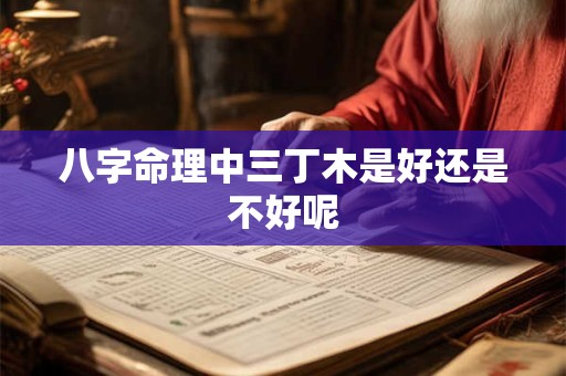 八字命理中三丁木是好还是不好呢