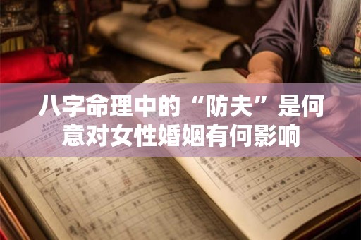 八字命理中的“防夫”是何意对女性婚姻有何影响 八字命理中的“防夫”是何意对女性婚姻有何影响