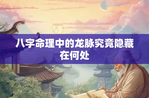 八字命理中的龙脉究竟隐藏在何处