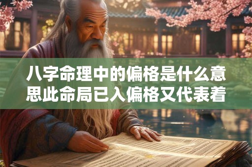 八字命理中的偏格是什么意思此命局已入偏格又代表着什么