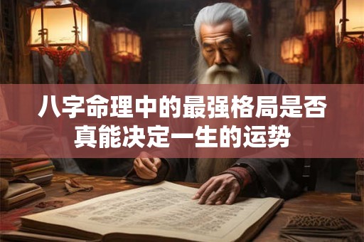 八字命理中的最强格局是否真能决定一生的运势