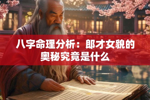 八字命理分析：郎才女貌的奥秘究竟是什么