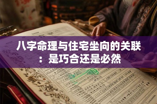 八字命理与住宅坐向的关联:是巧合还是必然 八字命理与住宅坐向的关联:是巧合还是必然