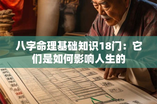 八字命理基础知识18门：它们是如何影响人生的
