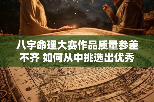 八字命理大赛作品质量参差不齐 如何从中挑选出优秀之作