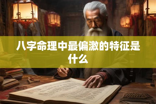 八字命理中最偏激的特征是什么