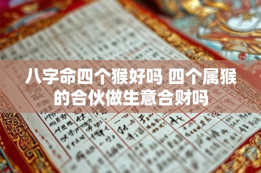 八字命四个猴好吗 四个属猴的合伙做生意合财吗