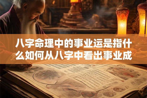 八字命理中的事业运是指什么如何从八字中看出事业成就的高低